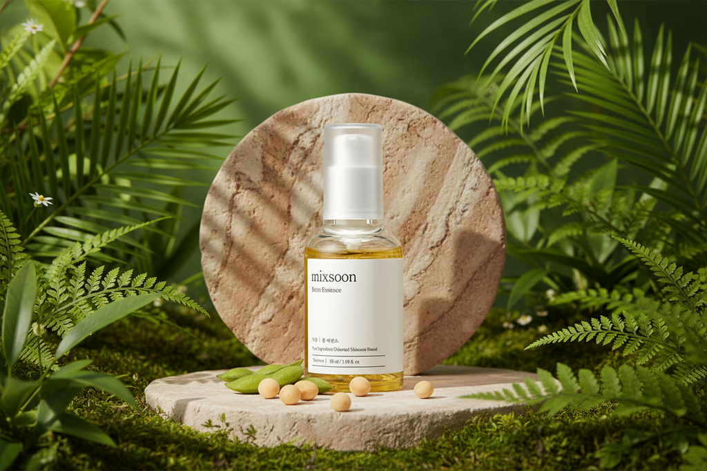 La esencia viral que transforma tu piel. ¡Pruébala y sorpréndete!" esencia  facial  Bean  Essence  de mixsoon 50ml